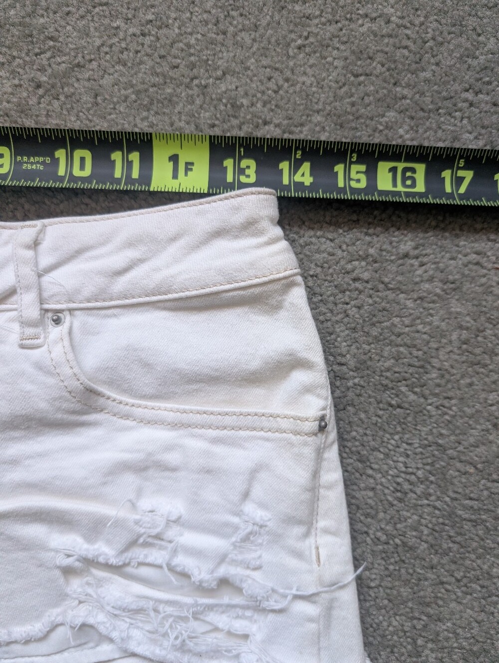 Asos White Denim Jean Cut-Off Shorts Size US 6 - Picture 4 of 5